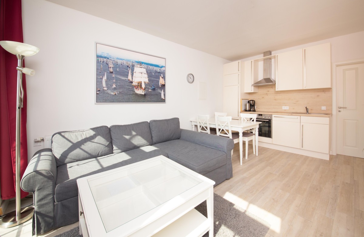 Wohnzimmer mit Küchenzeile