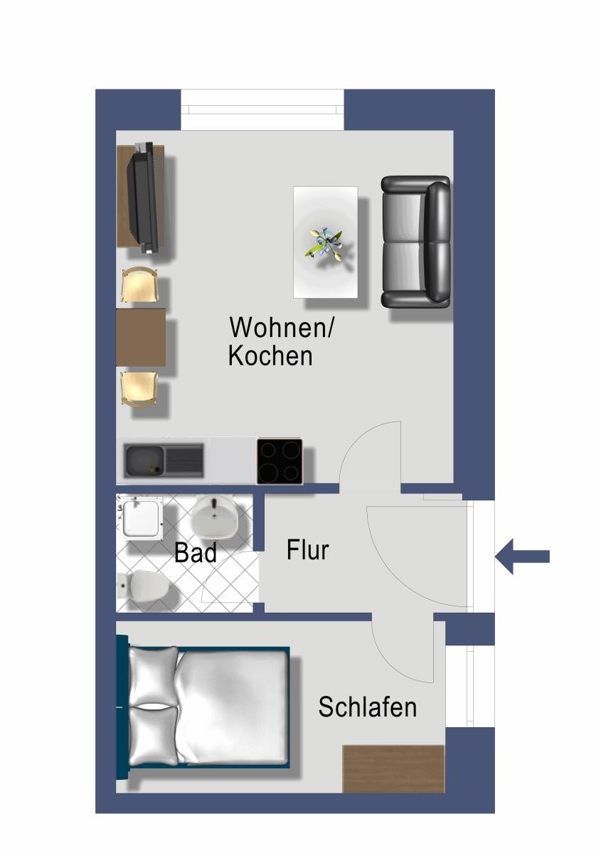 Schleiblick Apartment 2 - Erdgeschoss