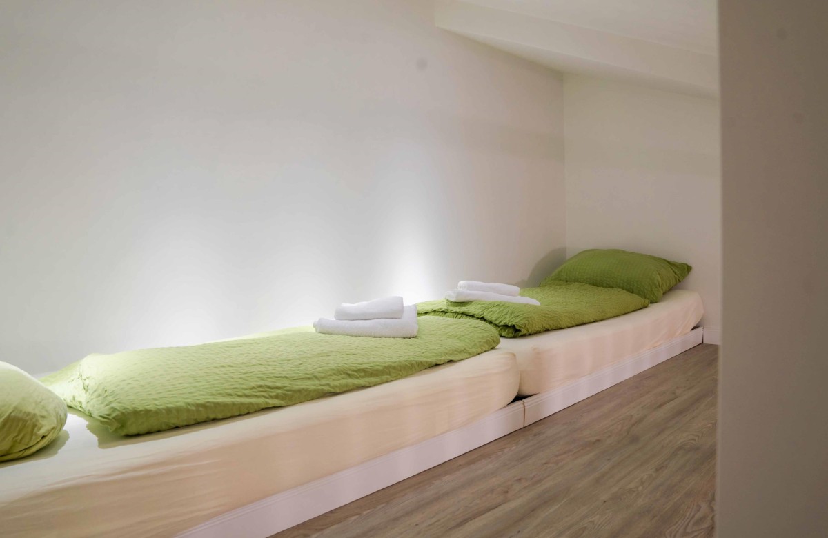 Schlafbereich im Spitzboden