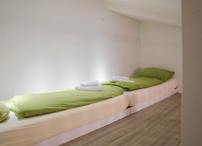 Schlafbereich im Spitzboden